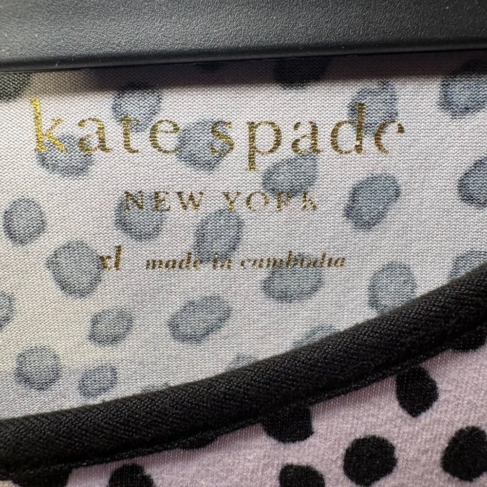 🎭 3/$20 Kate Spade New York Polka Dot Pajama Top Pink XL - Picture 3 of 5